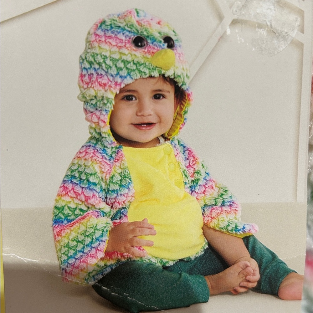 Hyde and EEK Infant Ostrich Pastel Multicolor Halloween Costume 6-12 Months NWT - Picture 2 of 5